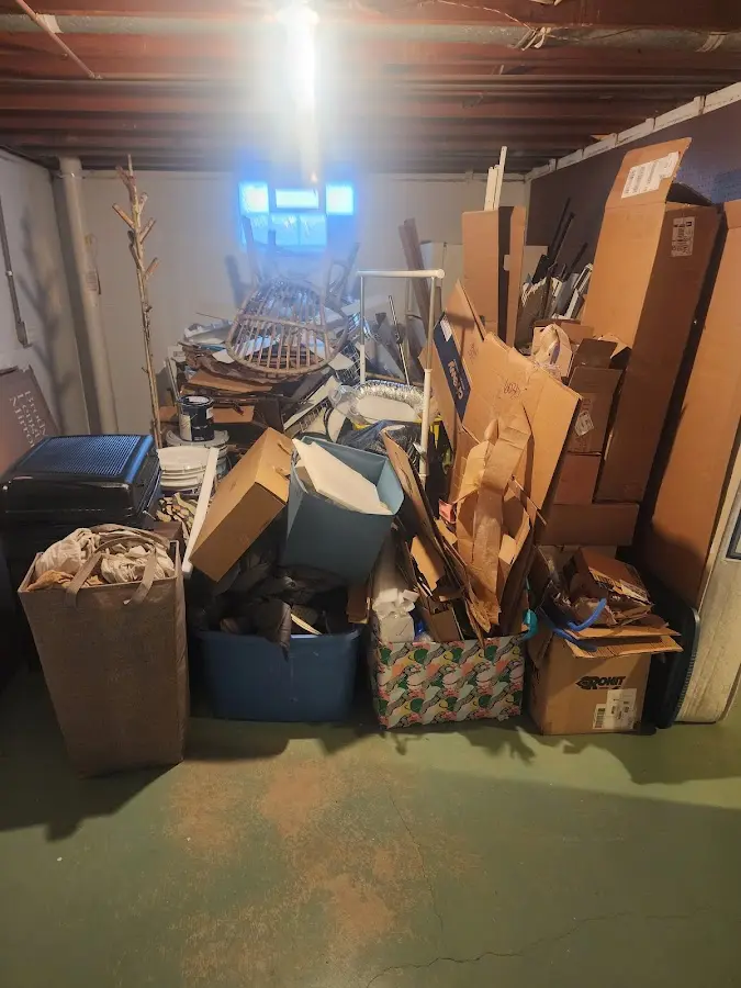 Roll-off dumpster container at job site for 40 Yard Dumpster Rental in Perry